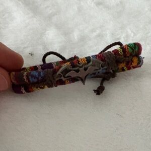 Multicolor Woven Bracelet with Adjustable Tie